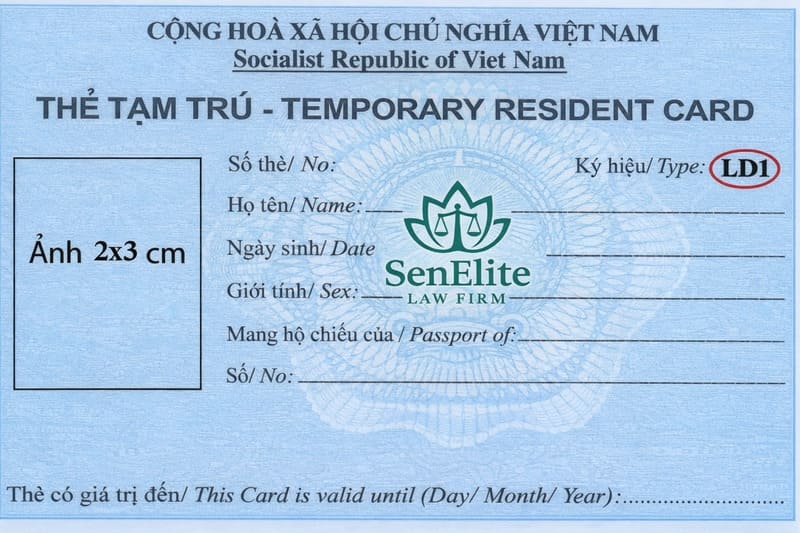 Mẫu thẻ tạm trú (TRC) cho người lao động nước ngoài