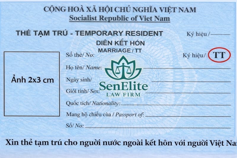 Mẫu thẻ tạm trú cho người nước ngoài kết hôn với người Việt Nam